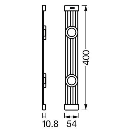 Ledvance - LED Prigušiva rasvjeta za namještaj sa senzorom LINEAR 2xLED/3,5W/230V