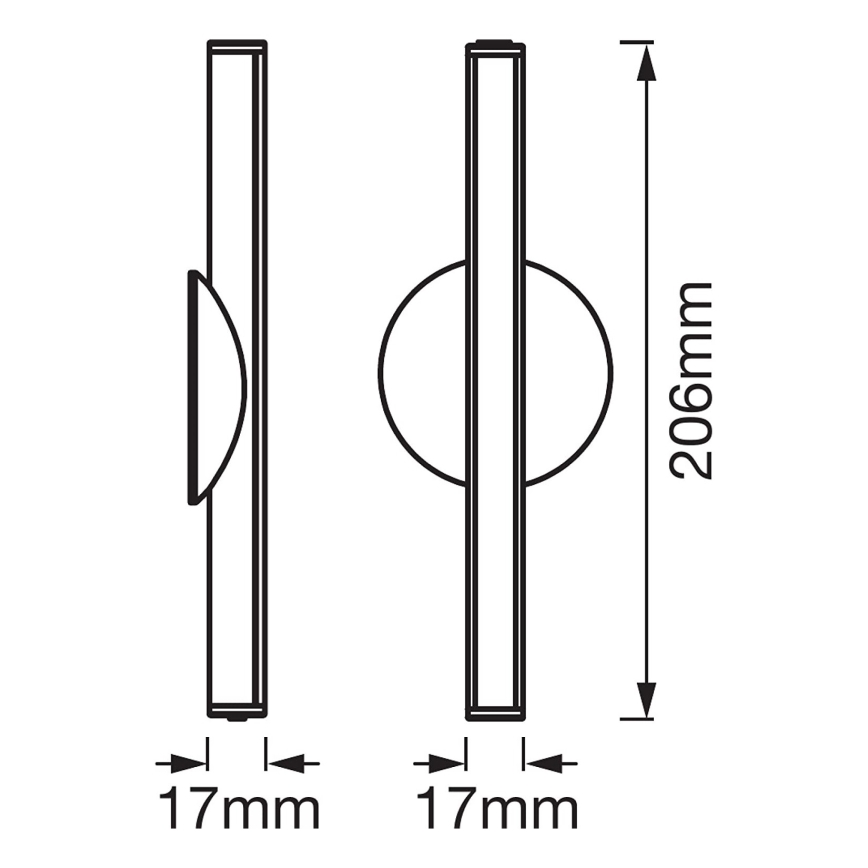Ledvance - LED Prigušiva rasvjeta za ogledalo LEDSTIXX LED/2W/Li-Ion 800 mAh IP44 CRI 90