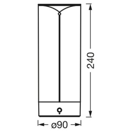 Ledvance - LED Prigušiva stolna lampa na dodir DECOR FILAMENT LED/1,2W/5V 1000 mAh