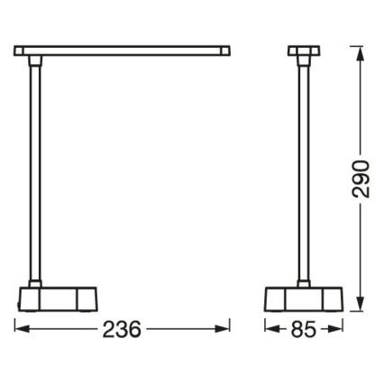 Ledvance - LED Prigušiva stolna lampa na dodir PANAN LED/5,2W/5V 1200mAh