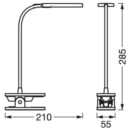 Ledvance - LED Prigušiva stolna lampa na dodir PANAN LED/5,2W/5V 1000 mAh