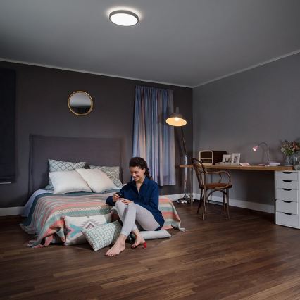 Ledvance - LED Prigušiva stropna svjetiljka ORBIS LED/17W/230V 2700-6500 + daljinski upravljač