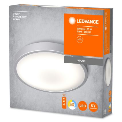 Ledvance - LED Prigušiva stropna svjetiljka ORBIS LED/25W/230V 2700-6500K + daljinski upravljač