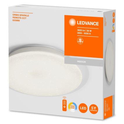 Ledvance - LED Prigušiva stropna svjetiljka ORBIS LED/38W/230V + daljinsko upravljanje