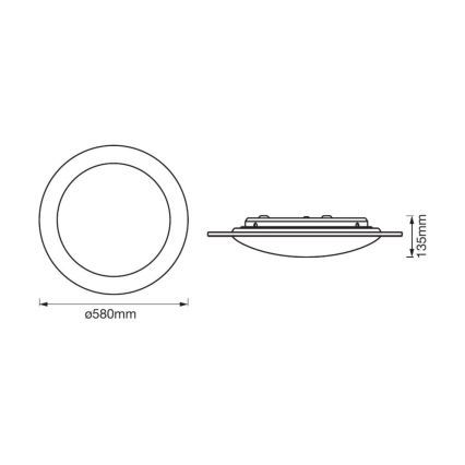 Ledvance - LED Prigušiva stropna svjetiljka ORBIS SPARKLE LED/35W/230V 2700-6500 + DU