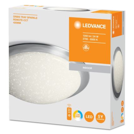 Ledvance - LED Prigušiva stropna svjetiljka SILARA LED/24W/230V + daljinsko upravljanje