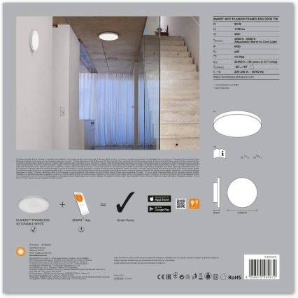 Ledvance - LED Prigušiva svjetiljka SMART+ FRAMELESS LED/20W/230V 3000K-6500K Wi-Fi