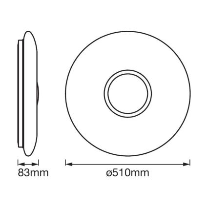 Ledvance - LED Prigušiva stropna svjetiljka SMART+ KITE LED/32W/230V Wi-Fi