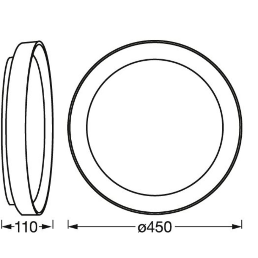 Ledvance - LED Prigušiva stropna svjetiljka SMART+ KURT LED/30W/230V 2700-6500K Wi-Fi