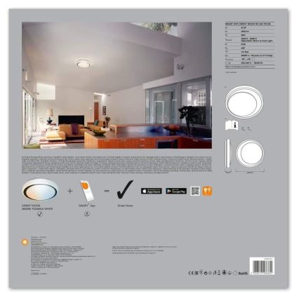 Ledvance - LED Prigušiva stropna svjetiljka SMART+ MOON LED/24W/230V Wi-Fi