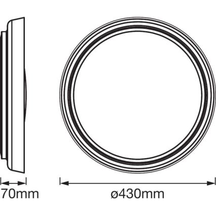 Ledvance - LED Prigušiva stropna svjetiljka SMART+ PLATE LED/24W/230V Wi-Fi