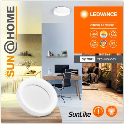 Ledvance-LED Prigušiva stropna svjetiljka SUN@HOME CIRCULAR LED/18,5W/230V Wi-Fi