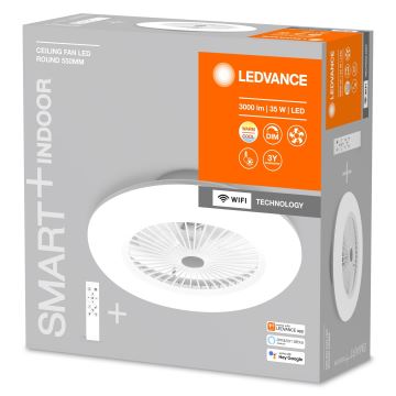 Ledvance - LED Prigušiva stropna svjetiljka s ventilatorom SMART+ LED/35W/230V Wi-Fi 3000-6500K + daljinski upravljač
