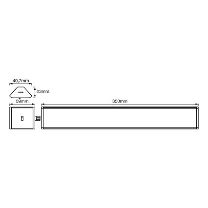 Ledvance - LED Prigušiva svjetiljka za ispod kuhinjskih elemenata sa senzorom CORNER LED/5W/230V