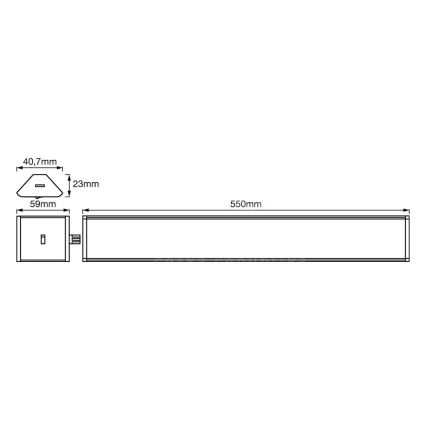 Ledvance - LED Prigušiva svjetiljka za ispod kuhinjskih elemenata sa senzorom CORNER LED/8W/230V