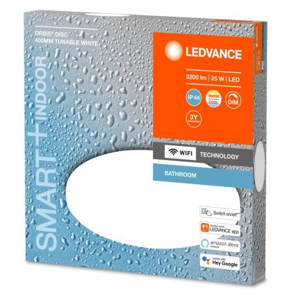 Ledvance - LED Prigušiva svjetiljka za kupaonicu SMART+ DISC LED/25W/230V 3000-6500K Wi-Fi IP44