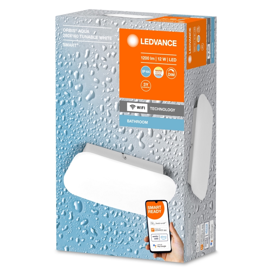 Ledvance - LED Prigušiva svjetiljka za kupaonicu SMART+ AQUA LED/12W/230V 3000-6500K IP44 Wi-Fi