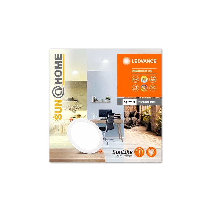 Ledvance - LED Prigušiva ugradbena svjetiljka SUN@HOME LED/22W/230V 2200-5000 CRI 95 Wi-Fi