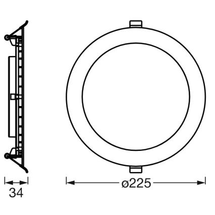 Ledvance - LED Prigušiva ugradbena svjetiljka SUN@HOME LED/22W/230V 2200-5000 CRI 95 Wi-Fi