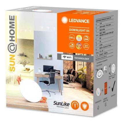 Ledvance - LED Prigušiva ugradbena svjetiljka SUN@HOME LED/4,5W/230V 2200-5000 CRI 95 Wi-Fi