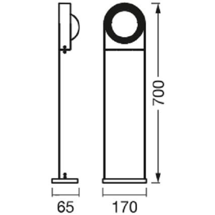 Ledvance - LED Prigušiva vanjska lampa SWING LED/6,7W/230V IP44 Wi-Fi