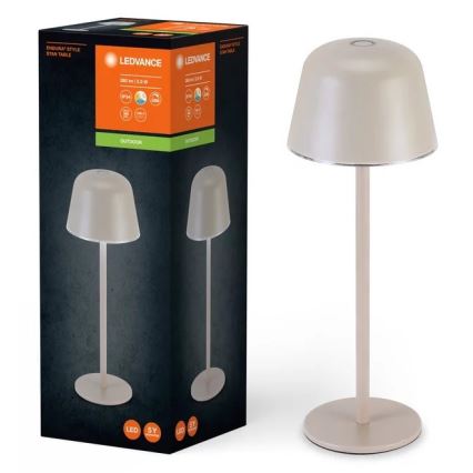 Ledvance - LED Prigušiva vanjska punjiva lampa TABLE LED/2,5W/5V IP54 bež