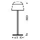 Ledvance - LED Prigušiva vanjska punjiva lampa TABLE LED/2,5W/5V IP54 crna