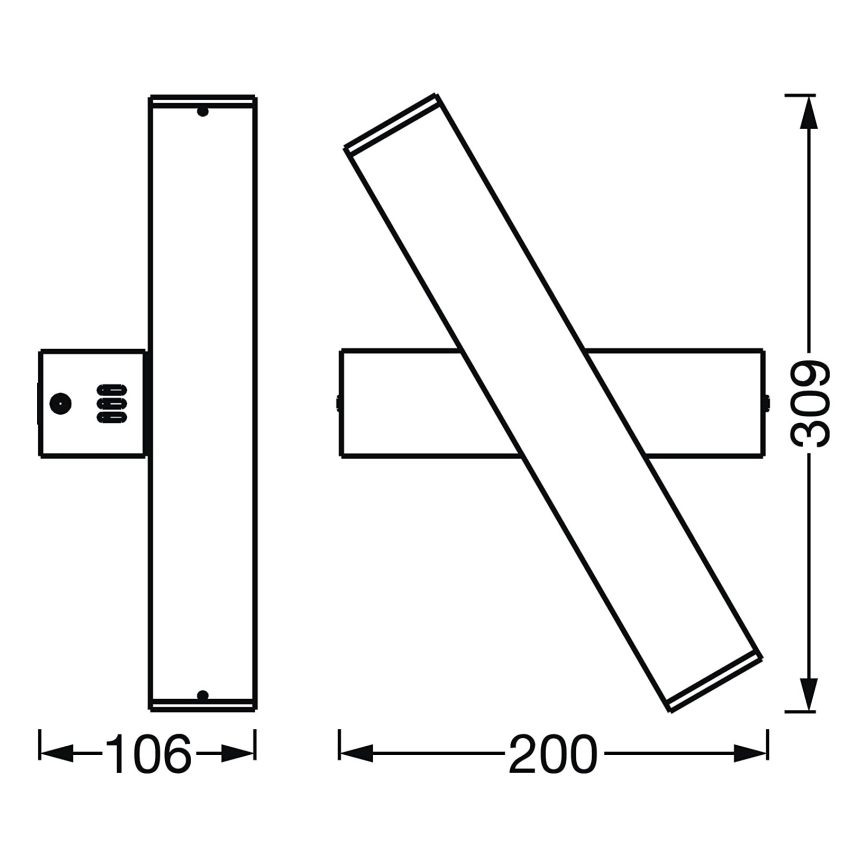 Ledvance - LED Prigušiva zidna svjetiljka SMART+ CROSS 2xLED/6W/230V 3000-6500K Wi-Fi