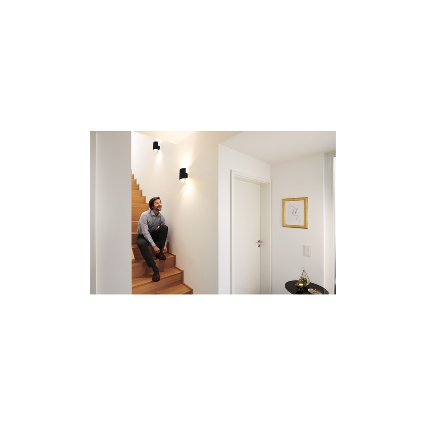 Ledvance - LED Prigušiva zidna svjetiljka SMART+ TWIST LED/12W/230V 3000-6500K Wi-Fi crna