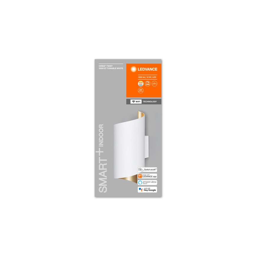 Ledvance - LED Prigušiva zidna svjetiljka SMART+ TWIST LED/12W/230V 3000-6500K Wi-Fi bijela