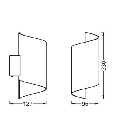 Ledvance - LED Prigušiva zidna svjetiljka SMART+ TWIST LED/12W/230V 3000-6500K Wi-Fi bijela