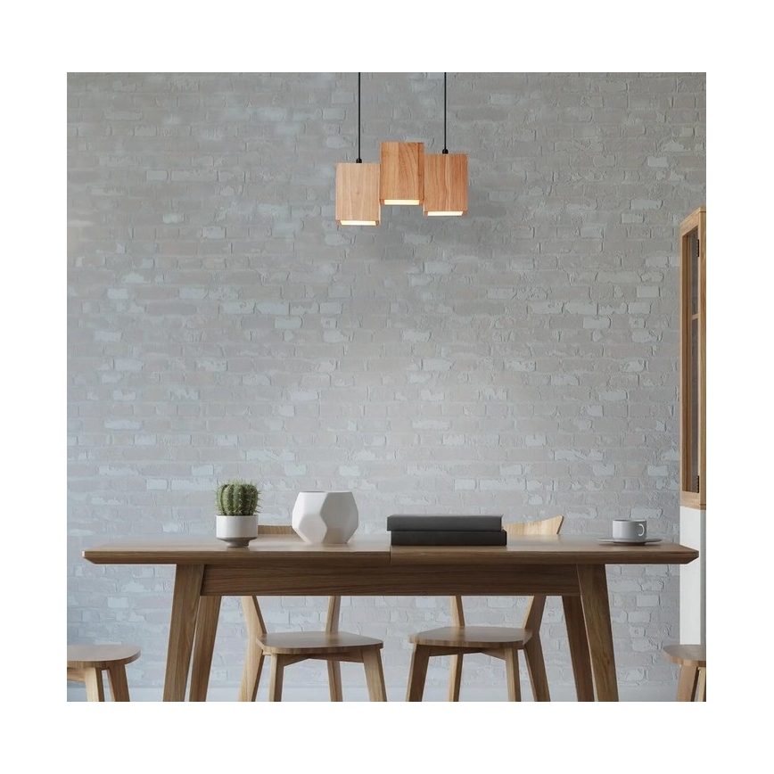 Ledvance - LED Prigušivi luster na sajli DECOR WOOD 3xLED/7W/230V Wi-Fi