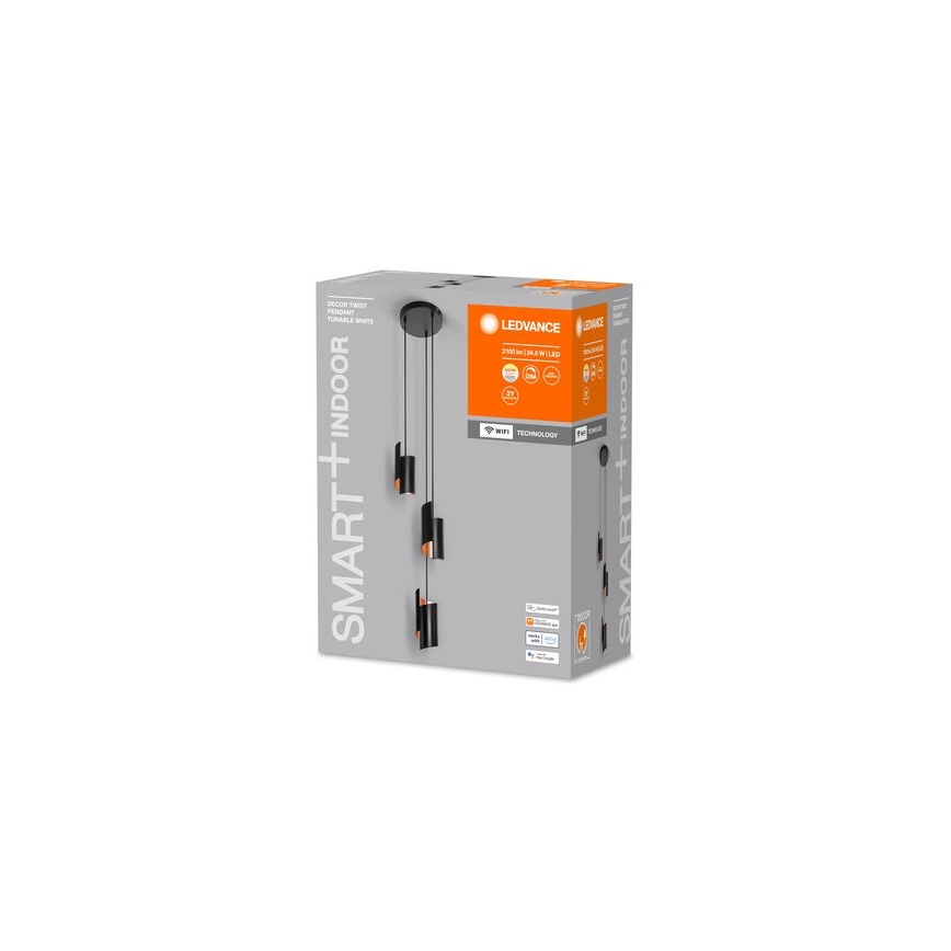 Ledvance - LED Prigušivi luster na sajli SMART+ DECOR 3xLED/8W/230V crna Wi-Fi