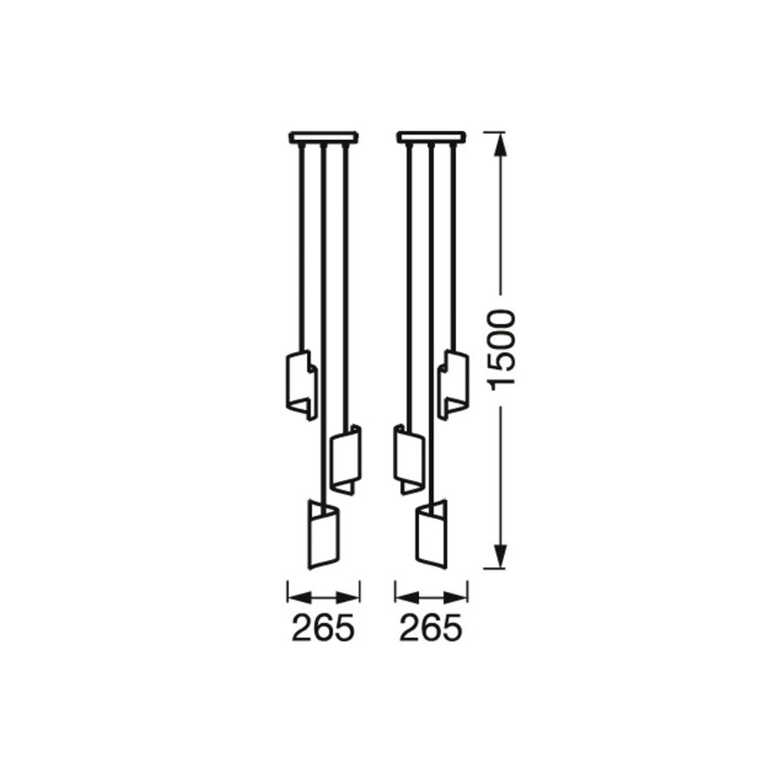 Ledvance - LED Prigušivi luster na sajli SMART+ DECOR 3xLED/8W/230V crna Wi-Fi
