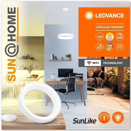 Ledvance - LED Prigušivi luster na sajli SUN@HOME CIRCULAR LED/18,5W/230V Wi-Fi