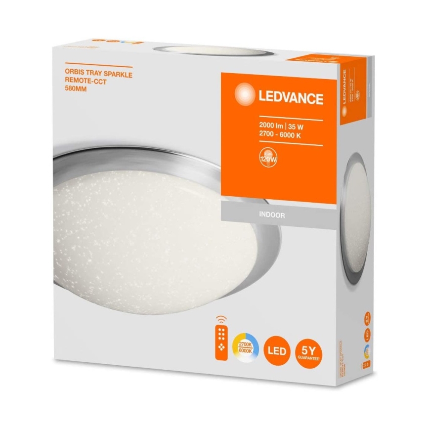 Ledvance - LED stropna svjetiljka s prigušivanjem ORBIS SPARKLE LED/35W/230V 2700-6500 + daljinski upravljač