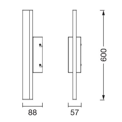 Ledvance - LED dodirom upravljiva rasvjeta za ogledalo ORBIS MIRROR LED/10W/230V 60 cm 3000/4000K IP44