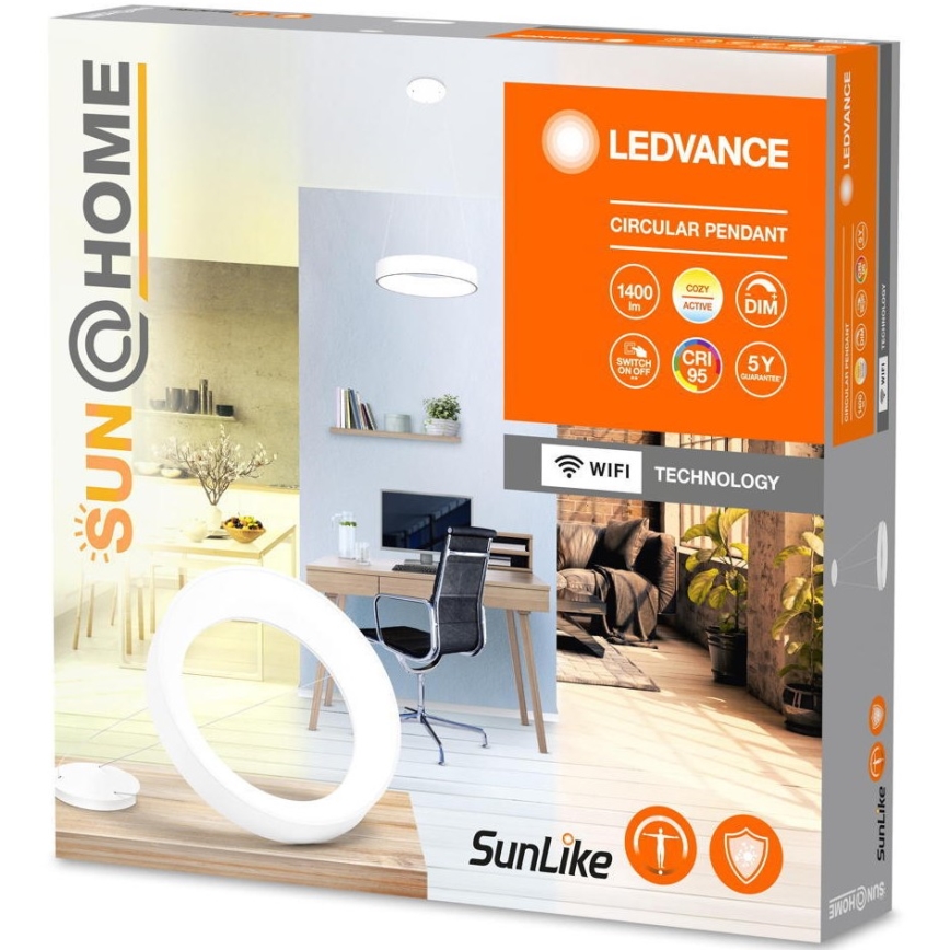 Ledvance - LED prigušivački luster na užetu SUN@HOME CIRCULAR LED/18,5W/230V Wi-Fi