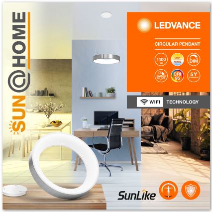 Ledvance - LED prigušivački luster na užetu SUN@HOME CIRCULAR LED/18,5W/230V Wi-Fi