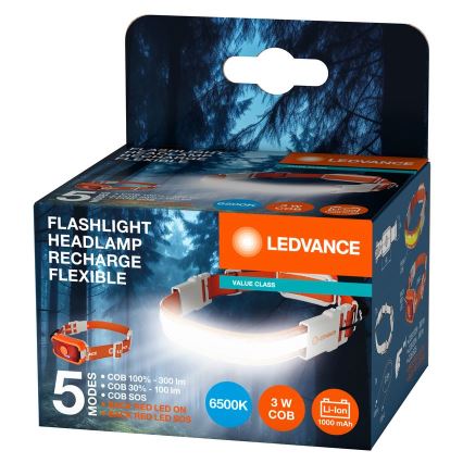 Ledvance - LED Punjiva čeona svjetiljka FLASHLIGHT LED/3W/5V 1000mAh