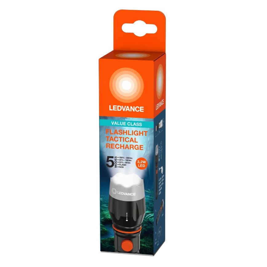 Ledvance - LED Punjiva svjetiljka FLASHLIGHT LED/3,2W/5V 1500mAh