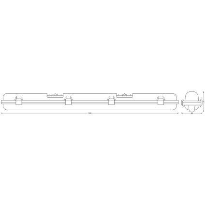 Ledvance - LED Radna svjetiljka sa senzorom SUBMARINE 1xG13/16W/230V IP65