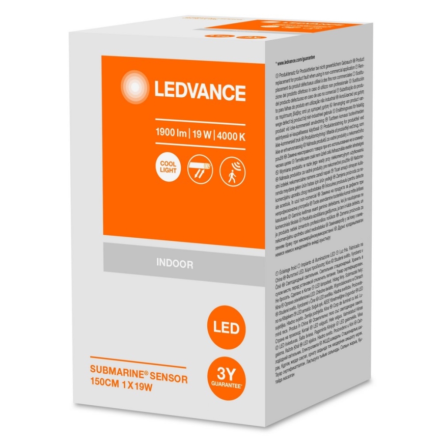 Ledvance - LED Radna svjetiljka sa senzorom SUBMARINE 1xG13/19W/230V IP65