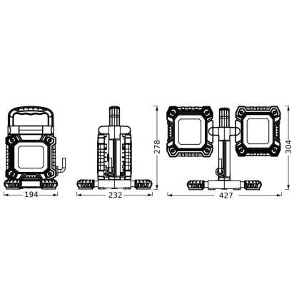 Ledvance - LED Radna svjetiljka WORKLIGHT FLEX 2xLED/30W/230V IP65