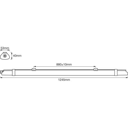 Ledvance - LED Radna svjetlosna cijev DAMP LED/18W/230V IP65