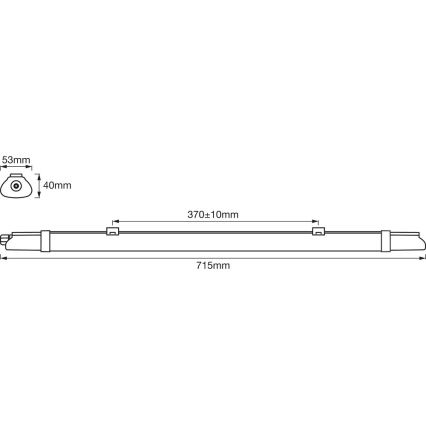 Ledvance - LED Radna svjetlosna cijev DAMP LED/9W/230V IP65