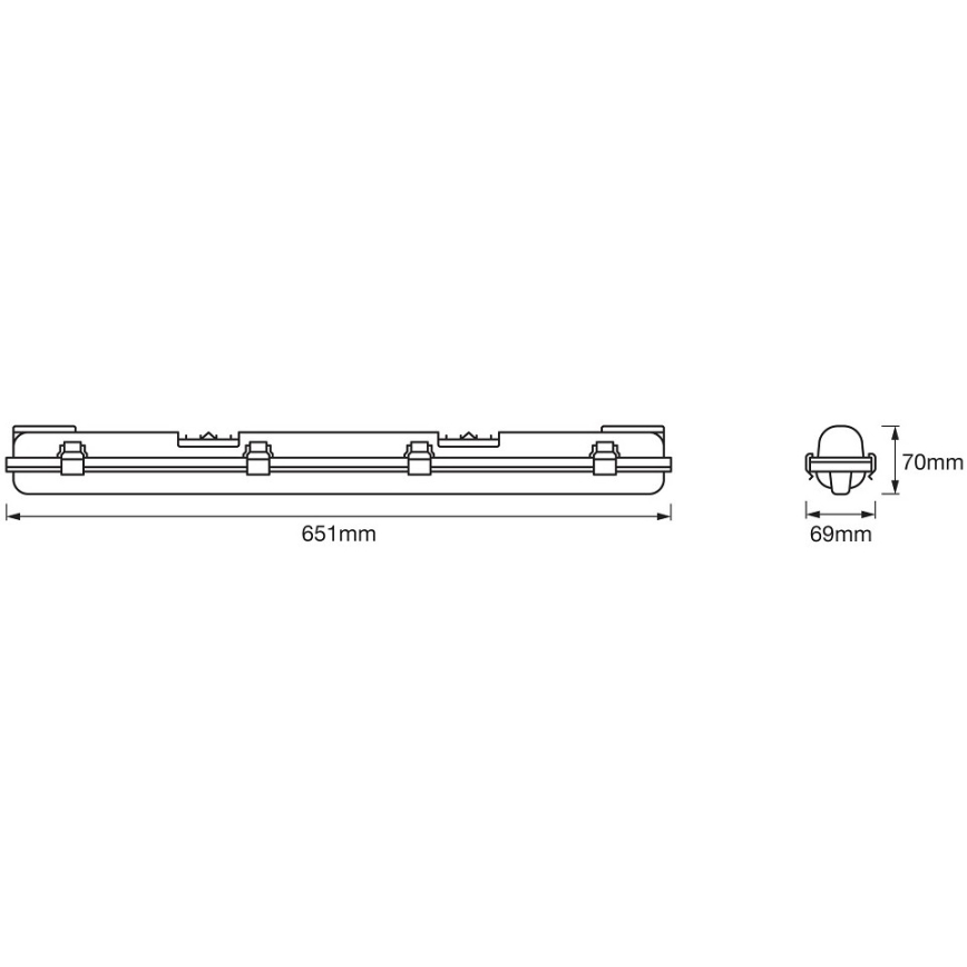 Ledvance - LED Radna svjetlosna cijev DAMP T8 1xG13/7W/230V IP65