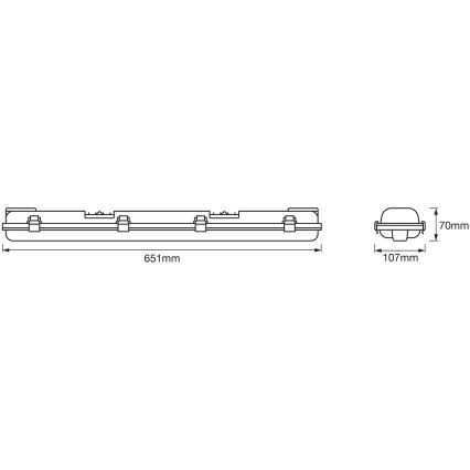 Ledvance - LED Radna svjetlosna cijev DAMP T8 2xG13/7W/230V IP65