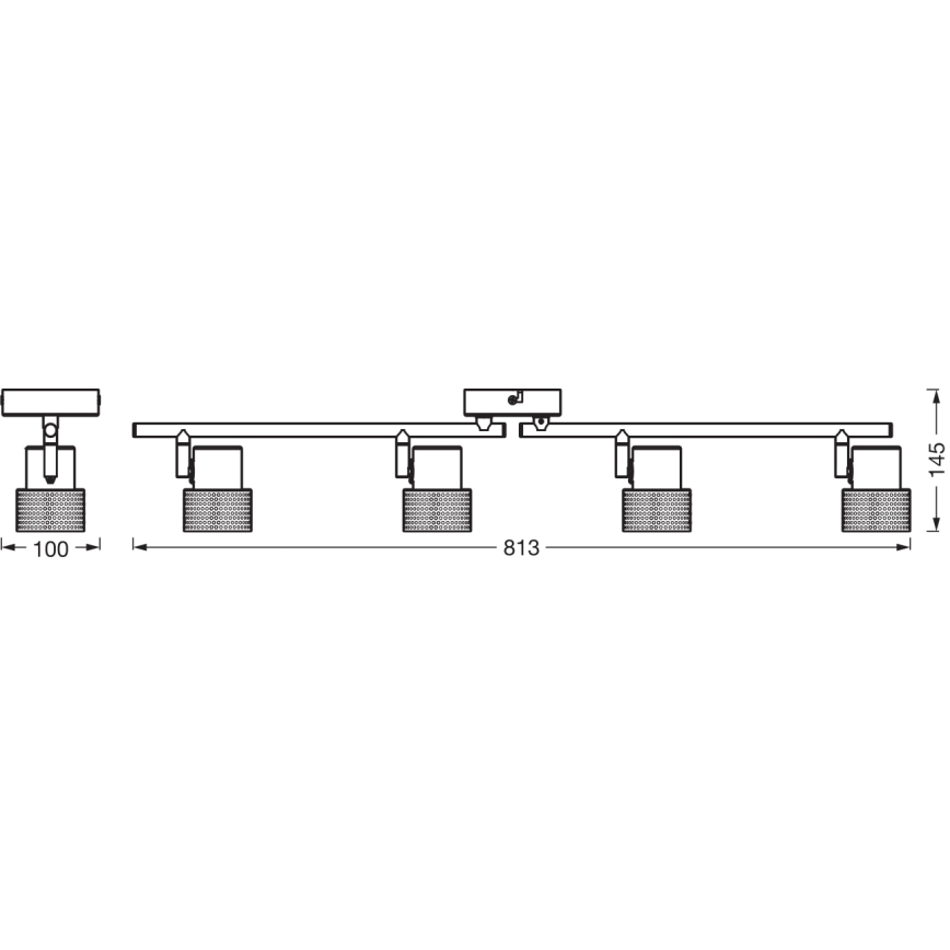 Ledvance - LED Ugradbena svjetiljka DECOR CORK 4xGU10/3,4W/230V