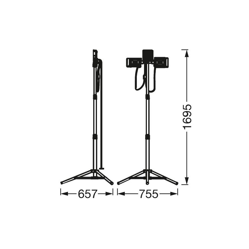 Ledvance - LED Reflektor na stalku TRIPOD 1xLED/30W/230V + 2xLED/5W IP65